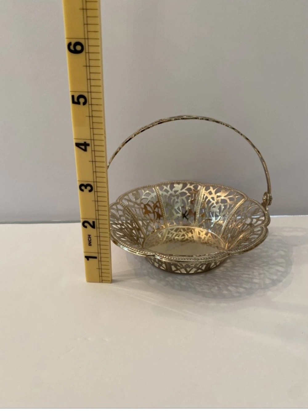 Gold Filigree Decorative Basket - Elegant Home Accent